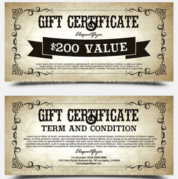 7 Best Free Gift Voucher / Gift Certificate Templates For Designers